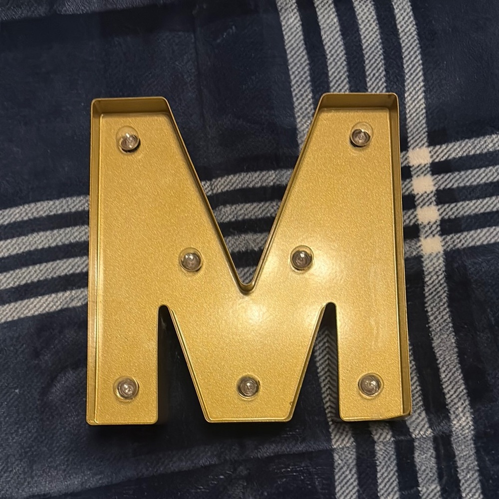 Gold LED Letter Light
